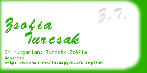 zsofia turcsak business card