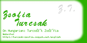 zsofia turcsak business card